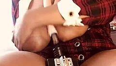 Big titty slut, get fucked by that machine on your huge tits!