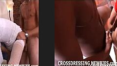 Crossdressing Sissy Slut in Stockings and Lingerie