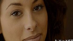 Angel enjoys cheerful solo play with toys and dildo