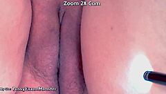 Retro pussy closeup camshow with gape and assfucking action