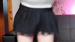 big butt booty crossdresser sissy rides in sexy dress