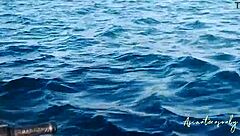 proper cumshot into tight pussy after jet ski and beach fun?