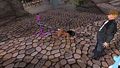 voyeur watches bound girl get anal fucked with toys