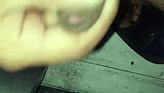 gay guy gives handjob and cums solo