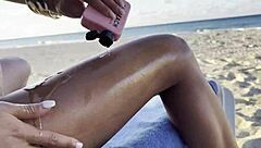 Big-boobed MILF enjoys outdoor solo sessions and squirting