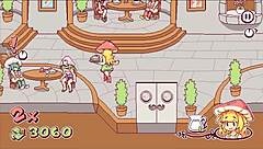 Flash your boobs for more cumshot in this futanari hentai game episode