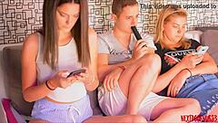 Couple Threesome On Webcam: Austrian And Russian Ffm Action!