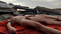 French couple's public beach escapade: amateur wife and stepmom's lust