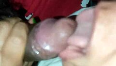 Savoring big cock oral, leaving it wet