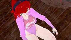 eris gives blowjob at gym in mushoku tensei 3