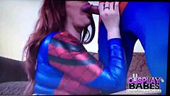 Spiderman passionately fucks Mary Jane Watson with big tits