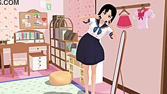 Mia Anime School Girl Gravure In Her Rooms Sailor School Uniform
