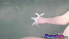 Petite Naked Small Titted Blondie Braylin Bailey Sunbaths By Pool