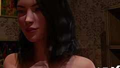 Big Tits Bounce and Shake During Intense Gym Workout in Anime Game