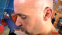 gorgeous black babe double penetrated in store