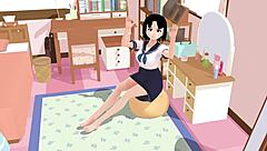 Mia Anime School Girl Gravure In Her Rooms Sailor School Uniform