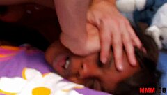 gorgeous black babe double penetrated in store