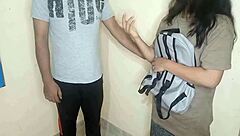 College girl fucks landlord for cash!