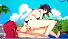 Excellen browning, setsuko ohara, and festenia muse engage in intense futanari sex in super robot wars hentai