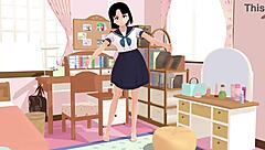 Mia Anime School Girl Gravure In Her Rooms Sailor School Uniform