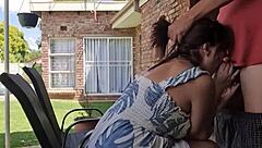 Amateur brunette gets a facial in a homemade porn video