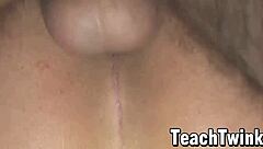 Gay teacher Alex Todd roughly bangs student Trey Korbin.