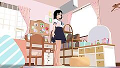 Mia Anime School Girl Gravure In Her Rooms Sailor School Uniform