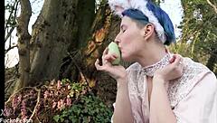 i'm surprised by easter bunnies in nylon leggings