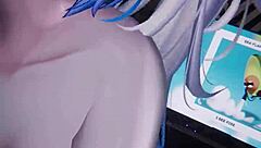 Feel the passion as babe rides in VRChat.