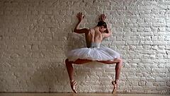 Is lovely ballerina annett a performing a sensual nude ballet with flexible moves?