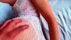 beautiful latina shakes big ass in prone bone position