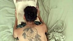 Hairy gay gets a morning cock worship and fuck