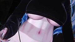 Feel the passion as babe rides in VRChat.