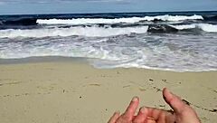 Spanish wife’s beach exhibitionism in Mallorca