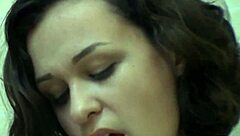 sexy teen grace masturbating with pink dildo in the bathroom?