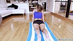 brooklyn chase deep throat blowjob her stepsons tender juicy cock in heels and riding