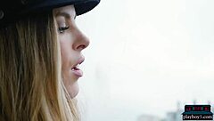 Hailey Afton Feels Thrilled as Slim Blonde Teen Playboy Model from Canada