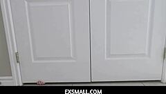 Tiny nerdy girl feels overwhelmed by the huge cock