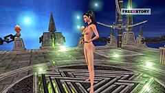 An animated cartoon porn video of an Indian bhabhi in sexy positions masturbating with a candle 😏