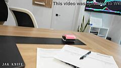 Hailey Rose's big tits in office fantasy