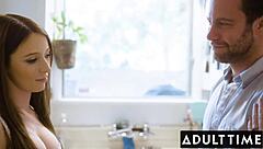 Charly Summer Begs Stepdad for Oozing Creampie!