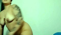 latina goth girl tries glass dildo in her big ass for first anal