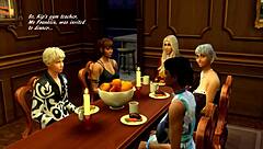 milf beverly bennett in sims 4 orgy with handjob and cumshot