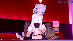 excellen browning and az sainklaus share intense moments with nine and chitose kisaragi in a futanari fantasy