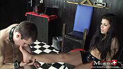 Young German schoolgirl gets into some kinky fun with her Obedient slave