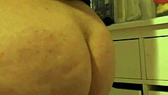 Chubby Bbw Amateur Shows Off Small Tits While Putting On Panties And Jeans