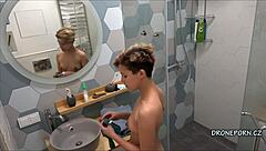 Czech teen caught in the shower by a spy cam