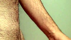 Big cock cums hard while massaging prostate and balls