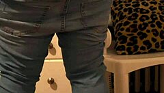 Chubby Bbw Amateur Shows Off Small Tits While Putting On Panties And Jeans