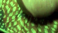 Black beauty in panties on fake pussy, silly video